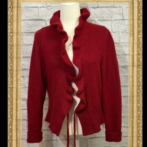 Elena Solano Gorgeous Red Angora Sweater